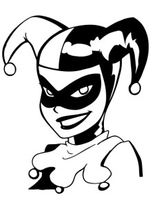 batman black and white harley quinn