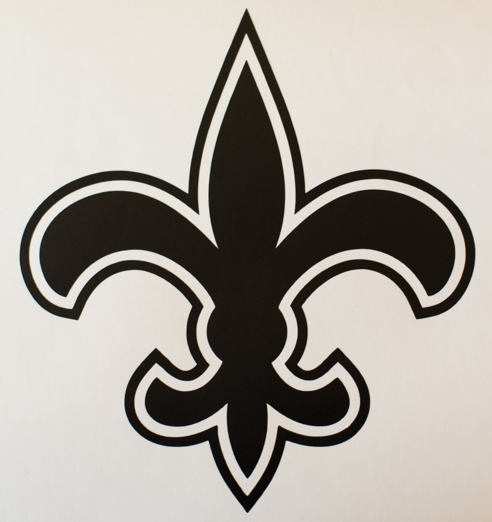 Mardi Gras New Orleans SaintsFleur De Lis Bling' Sticker