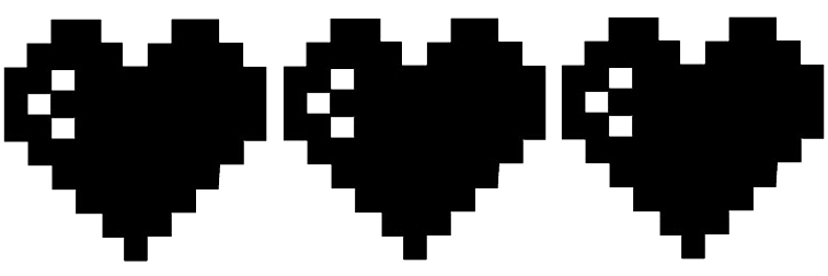 zelda 8 bit hearts