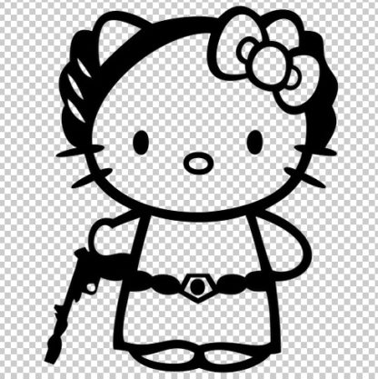 Hello Kitty Princess Leia Decal