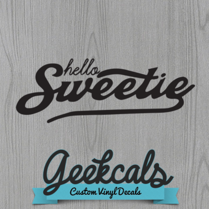 Doctor Who Hello Sweetie Vinyl Car Decal