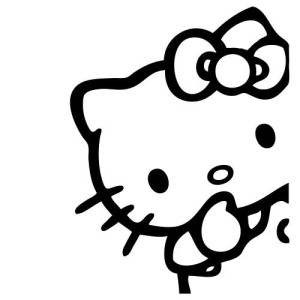 Peeking Hello Kitty Vinyl Decal