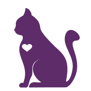 Cat Silhouette with Heart