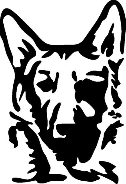 German Shepard Head Silhouette Decal