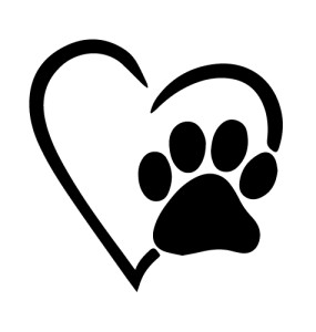 Heart Paw Animal Love Decal