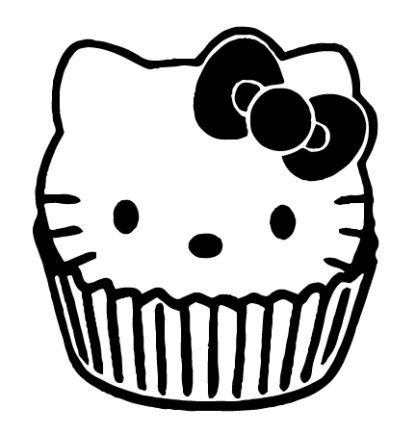 Hello Kitty Cupcake Sticker