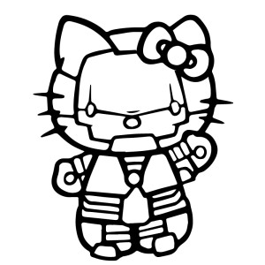 Hello Kitty Iron Man Decal