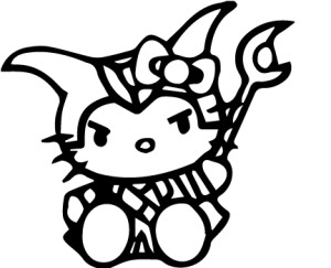 Hello Kitty Loki Avengers Decal