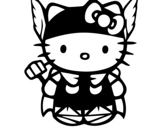 Hello Kitty Thor Sticker