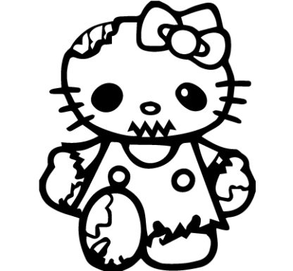 Hello Kitty Zombie Sticker