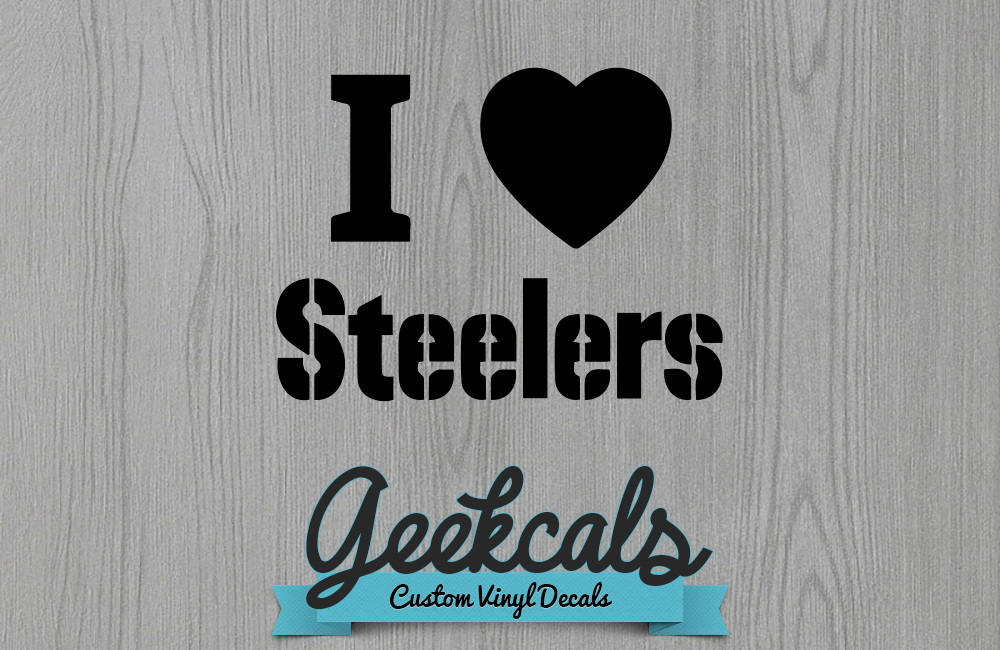 Pittsburgh Steelers Multi Use Heart Decal