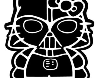 Hello Kitty Darth Vader Vinyl Decal